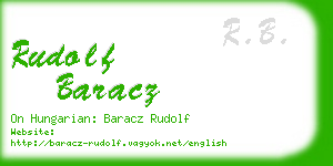 rudolf baracz business card